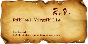 Rábel Virgília névjegykártya